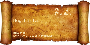 Hey Lilla névjegykártya