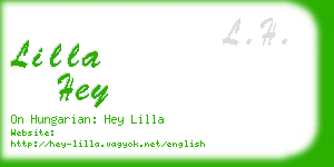 lilla hey business card